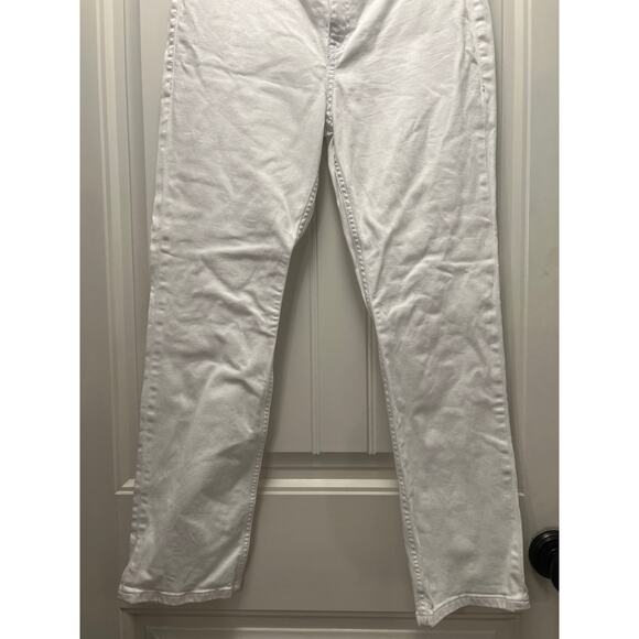 Theory Women’s Dracie Mid Rise Stretch Cropped Straight Denim Jeans Sz 29 White - Picture 5 of 6